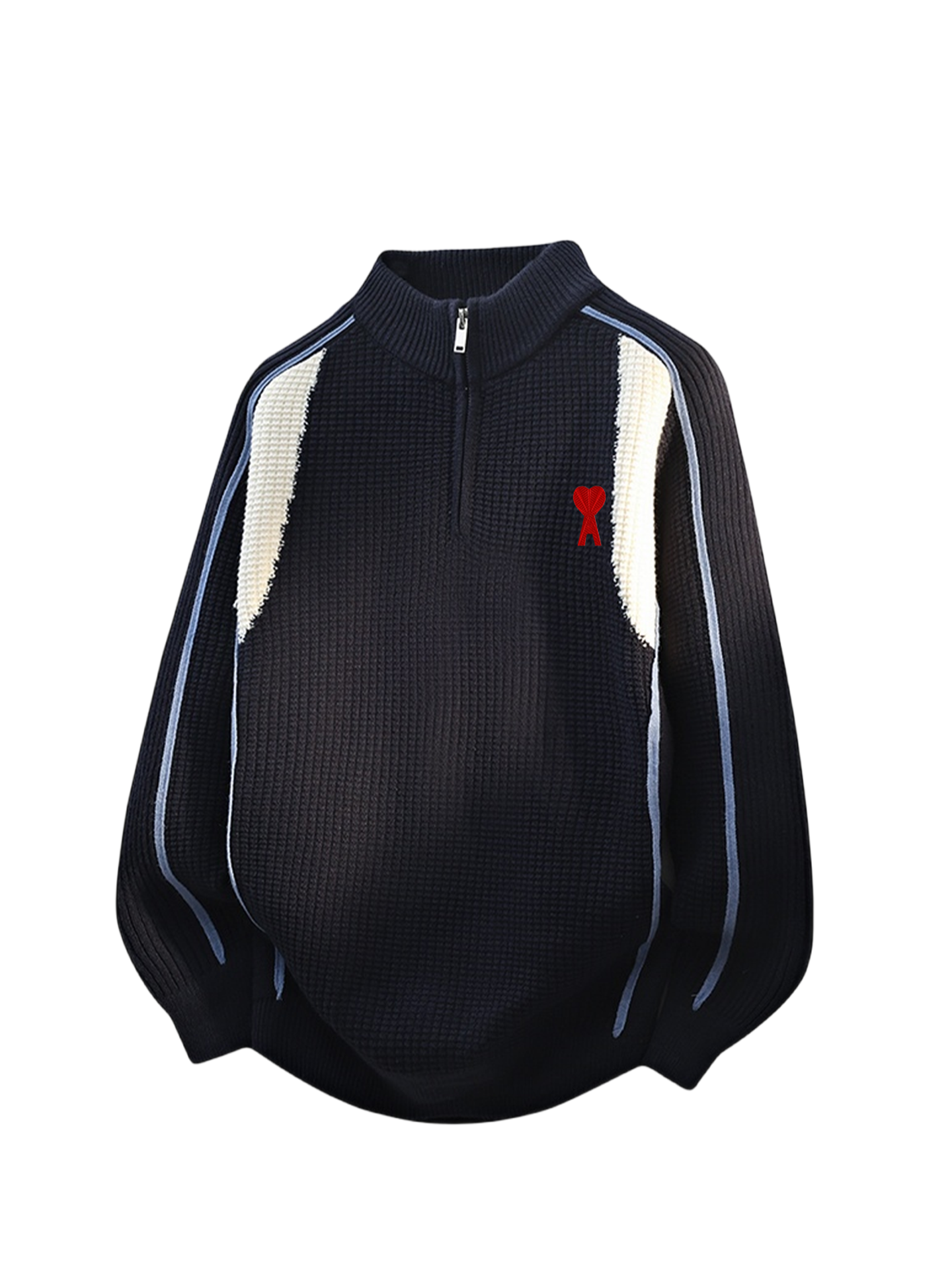 Patchwork half-zip sweater THOM TREND