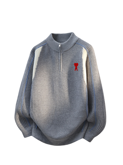 Patchwork half-zip sweater THOM TREND