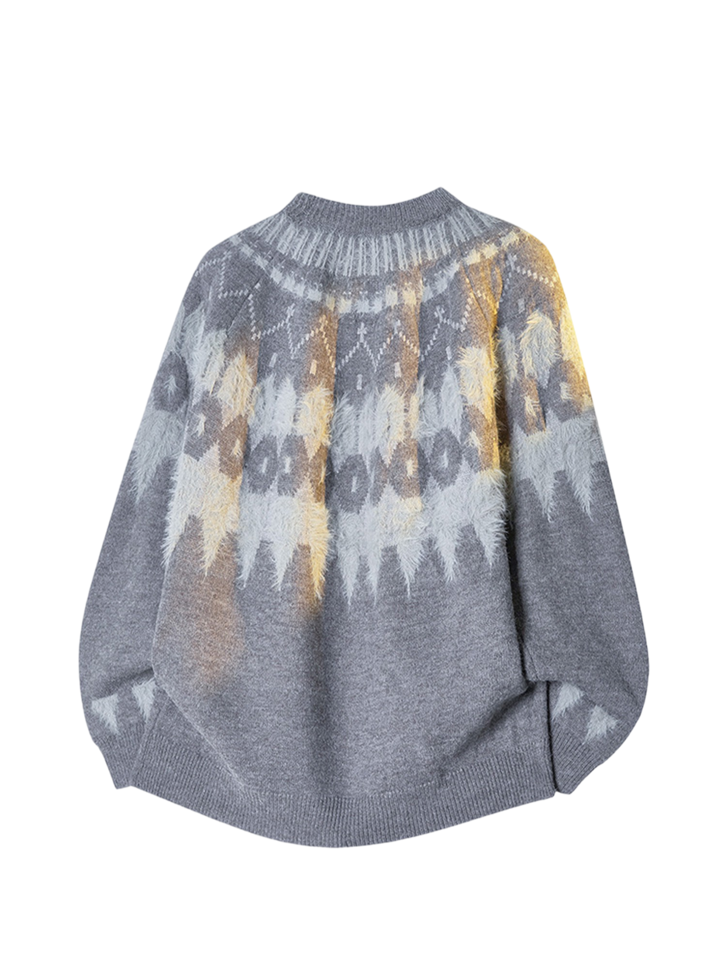 Fair Isle cable knit sweater THOM TREND