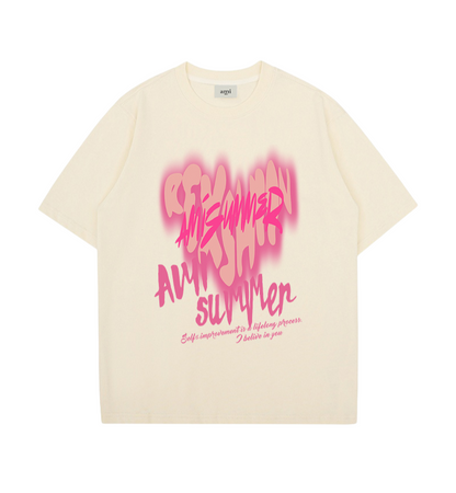 Heart Print Short-Sleeve THOM TREND