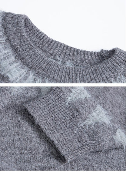 Fair Isle cable knit sweater THOM TREND