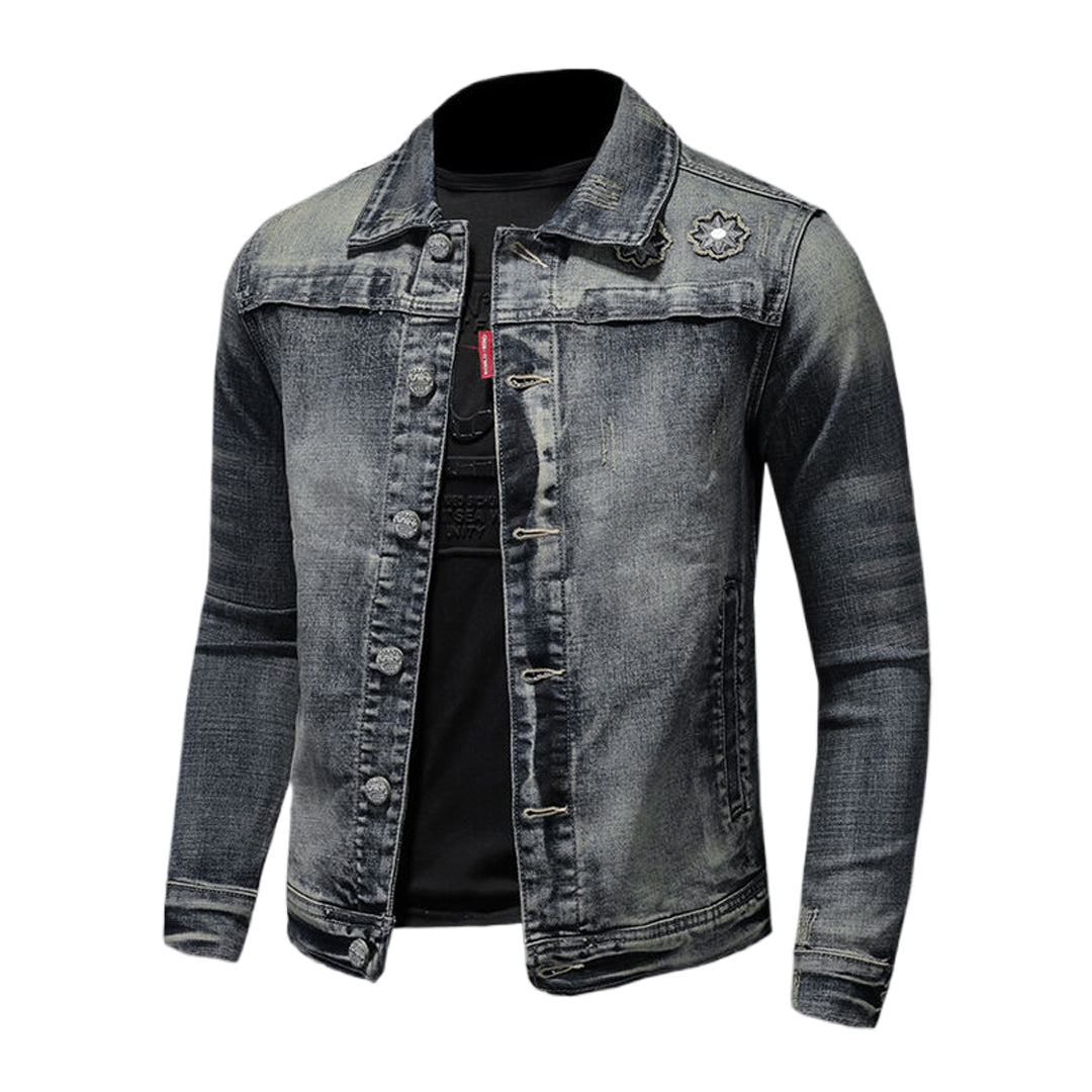 New-DSQ2 Distressed Denim Jacket