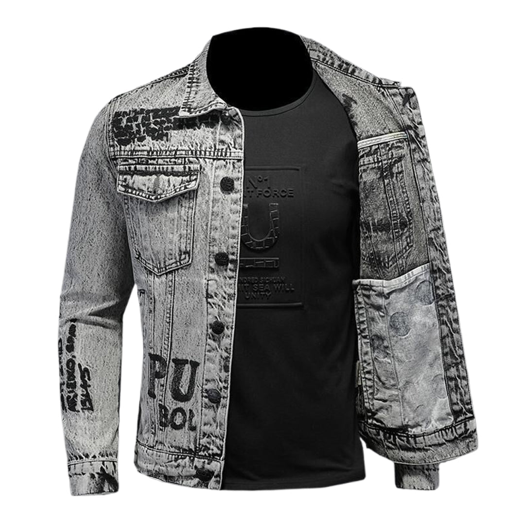 New-DSQ2 Distressed Denim Jacket