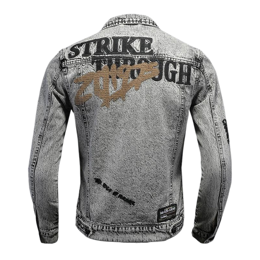 New-DSQ2 Distressed Denim Jacket