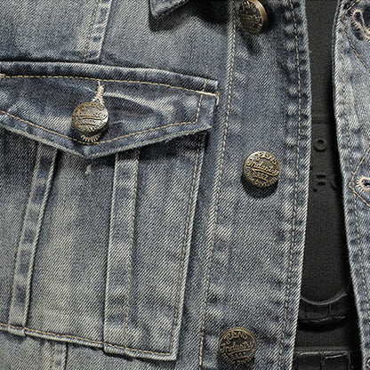 New-DSQ2 Denim Vest coat