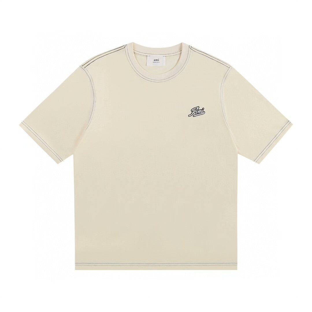 Unisex letter embroidered T-shirt THOM TREND